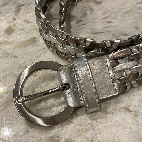 2/$10 Silver Grey Shiny Belt - Picture 2 of 4